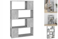 BüCherregal Raumteiler Betongrau 80X24X124,5 Cm Spanplatte