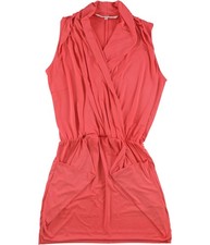 Rachel Roy Womens Ruched Wrap Dress, orange, S