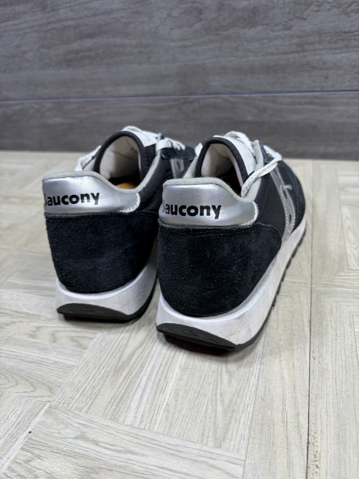 Saucony Jazz Original Black Silver Running Shoes Sneakers 2044-1 Men's Size 10.5 thumbnail 11