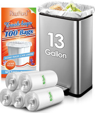 13 Gallon 100 Counts Fit 12-15 Gal Strong Tall Kitchen Trash Bags Garbage Bags