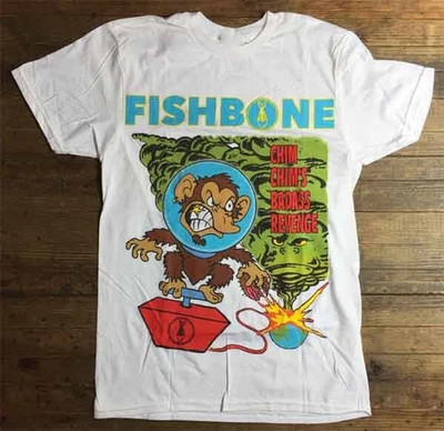 FISHBONE Band Chim Chim's Badass Revenge Shirt White Uniex S-5XL TU54
