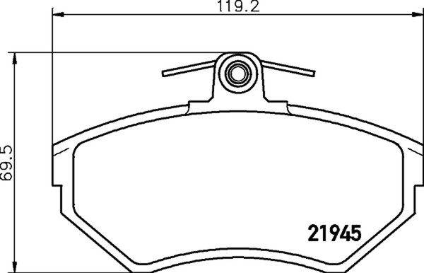 Hella Pagid Bremsbelagsatz Scheibenbremse 8DB 355 018-251 FüR Audi VW 3B5 Passat-image