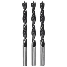 3pcs Brad Point Drill Bits Dia 7.5mm(19/64") Steel Round Shank Drill