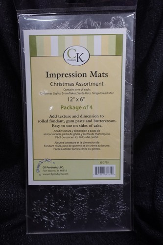 CK Products Impression Mats Christmas assortment 4 ct / NEW /SKT - Foto 1 di 3