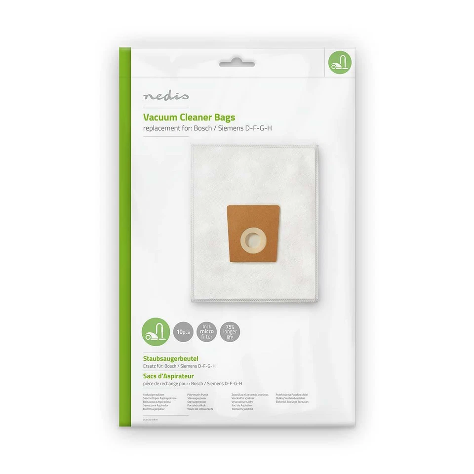 10 Vlies Staubsaugerbeutel für Bosch Siemens Typ D-F-G-H - Bild 4 von 4