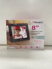 Aluratek USB Photo Frame w/ Motion Sensor, 4GB Mem, 8" LCD, Black, Video Player