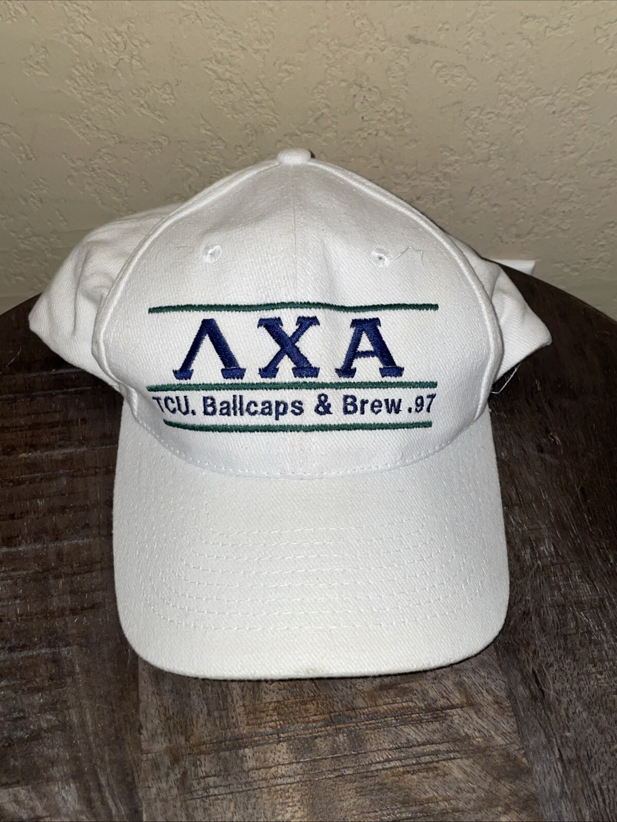Vintage 90's Lambda Chi Alpha Hat Cap SnapBack Wh… - image 1