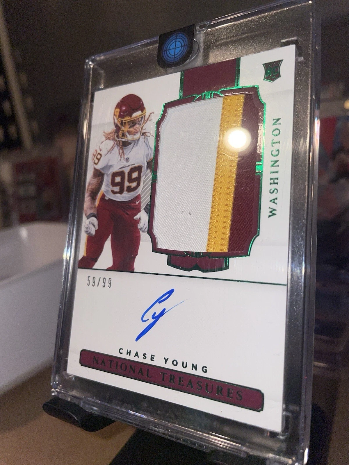 2020 Panini National Treasures Rookie  Chase Young Patch Auto /99 #171