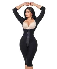 Fajas Columbians Knee Girdle Central Snaps Forma Tu Cuerpo Black O-225 Small