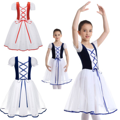 Tutù Balletto Per Bambina - Abito Danza Con Gonna A Strati - Cristalli Rosa
