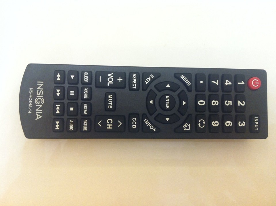 Replacement Remote Control For Insignia TV Models NS-RC4NA-14 - No Programming Required