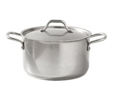 Pentola con Coperchio Inox Satinato Brandani 90361