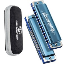 CONJURER 10Hole Blues Diatonic Harmonica key C Blues Harp Diatonic Mouth Organ