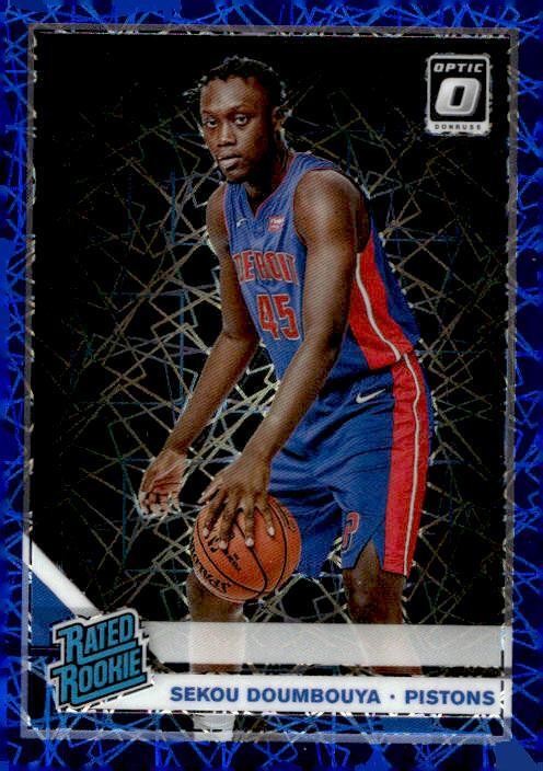 2019-20 Donruss Optic #164 Sekou Doumbouya Blue Velocity Rated Rookie