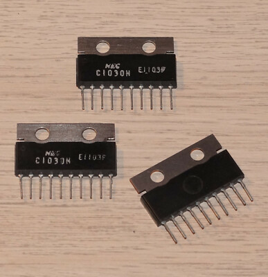 2 Stk. µPC1030H :  5,8W Audio-Verstärker -Baustein original von NEC