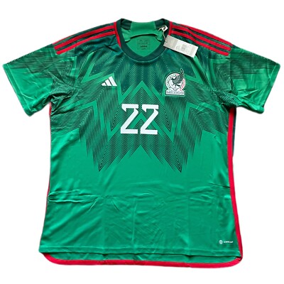 2022/23 Mexico Home Jersey #22 H. Lozano 2XL adidas World Cup