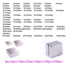 Square Super Strong Magnets Length 3-25mm N35 Rare Earth NdFeB Magnet Multiple