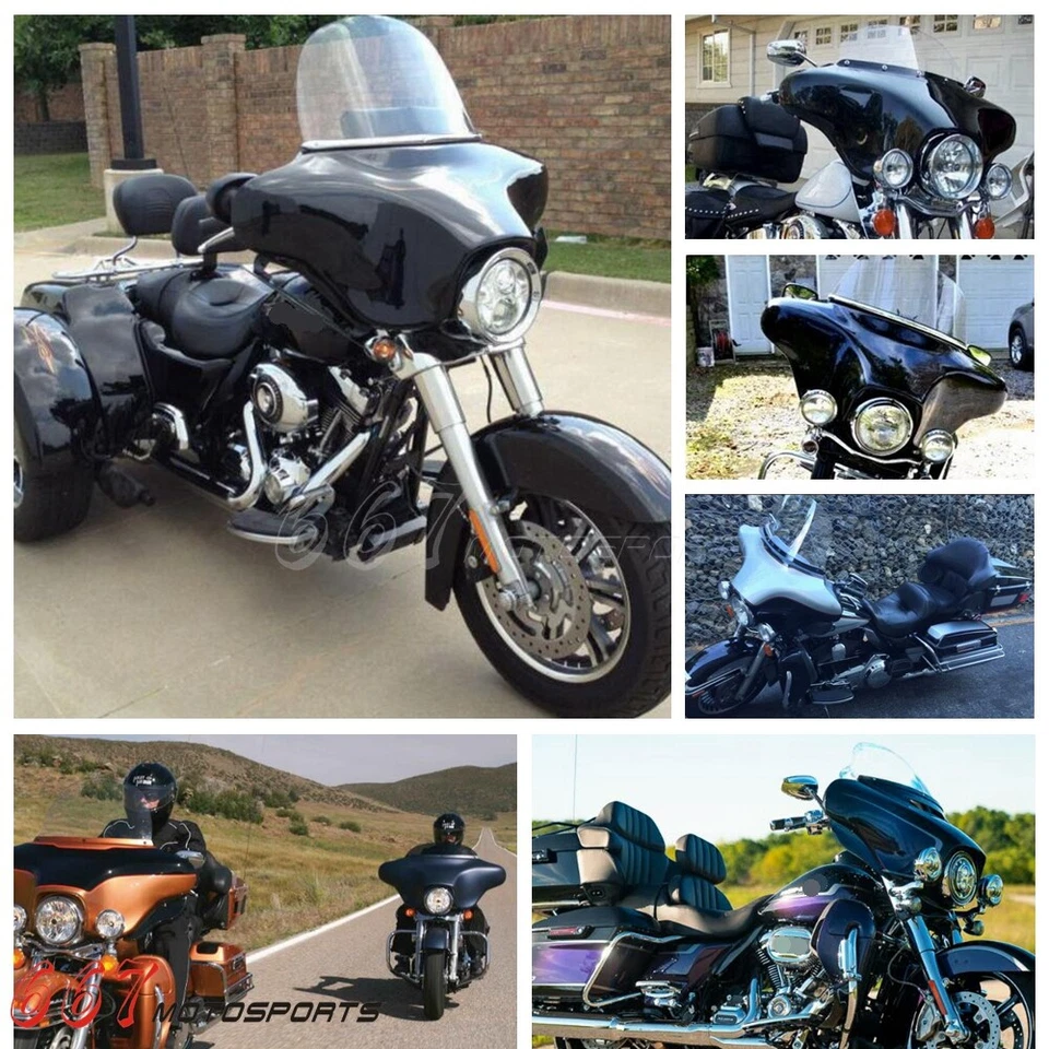 Batwing Fairing Windshield Kit For Kawasaki Vulcan VN750 VN800 VN900 VN1500 2000 Foto 4 de 4