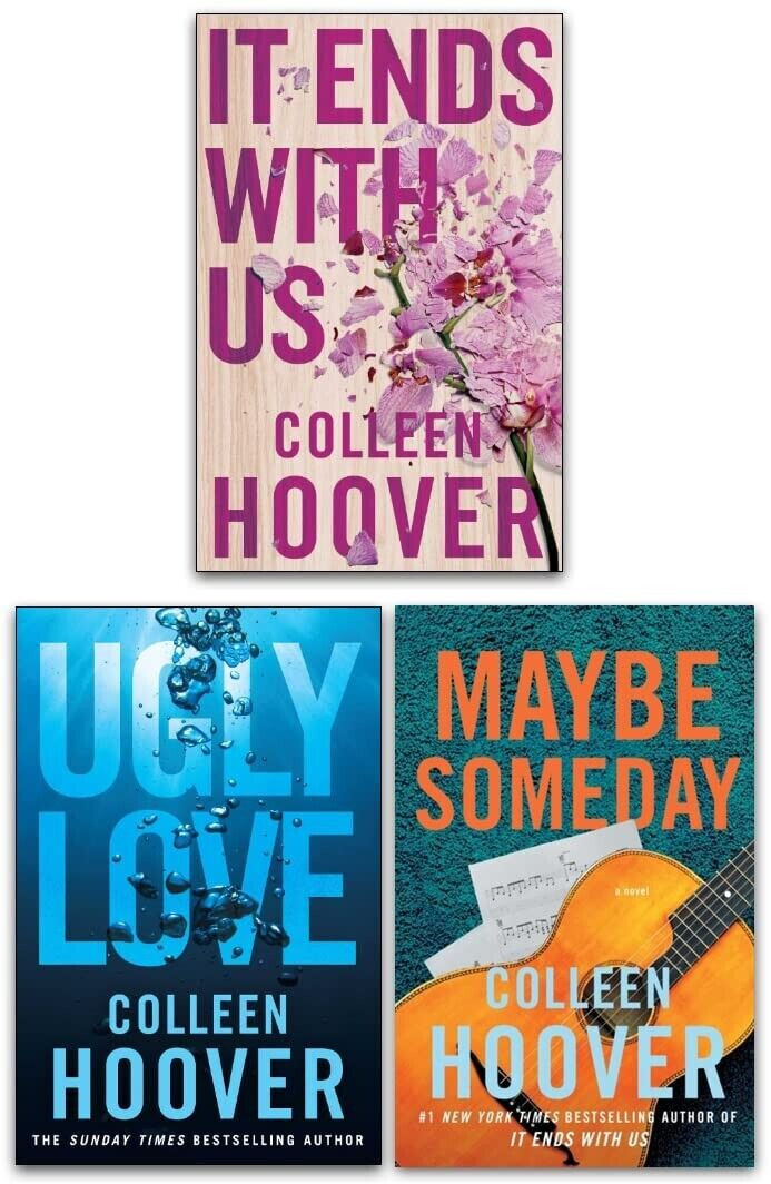 Colleen Hoover Collection 3 Books Set Maybe Someday, Ugly Love, It Ends with Us