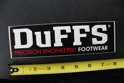 Duffs Shoes Footwear 90's Original Black Red Z62B Vintage Skateboarding STICKER