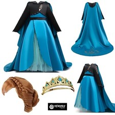 Simil Frozen Regina Anna 2 Vestito Carnevale Corona Bimba Cosplay Dress FROZ051