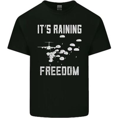 Freedom Parachute Regiment Para 1 2 3 4 SAS Herren Baumwoll T-Shirt Kurzarm