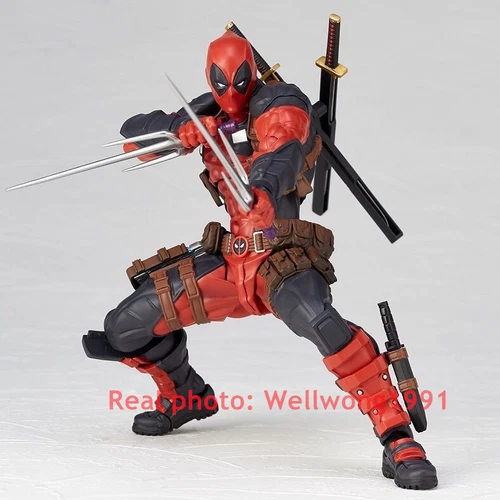 Amazing Yamaguchi Revoltech NO.025EX Deadpool Action Figure Toy China VER 16cm - Picture 5 of 12