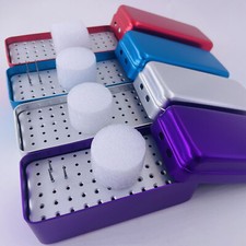 4 Pc Dental 72 Hole Endo Block Sterilization Organizer File Holder Container Bur