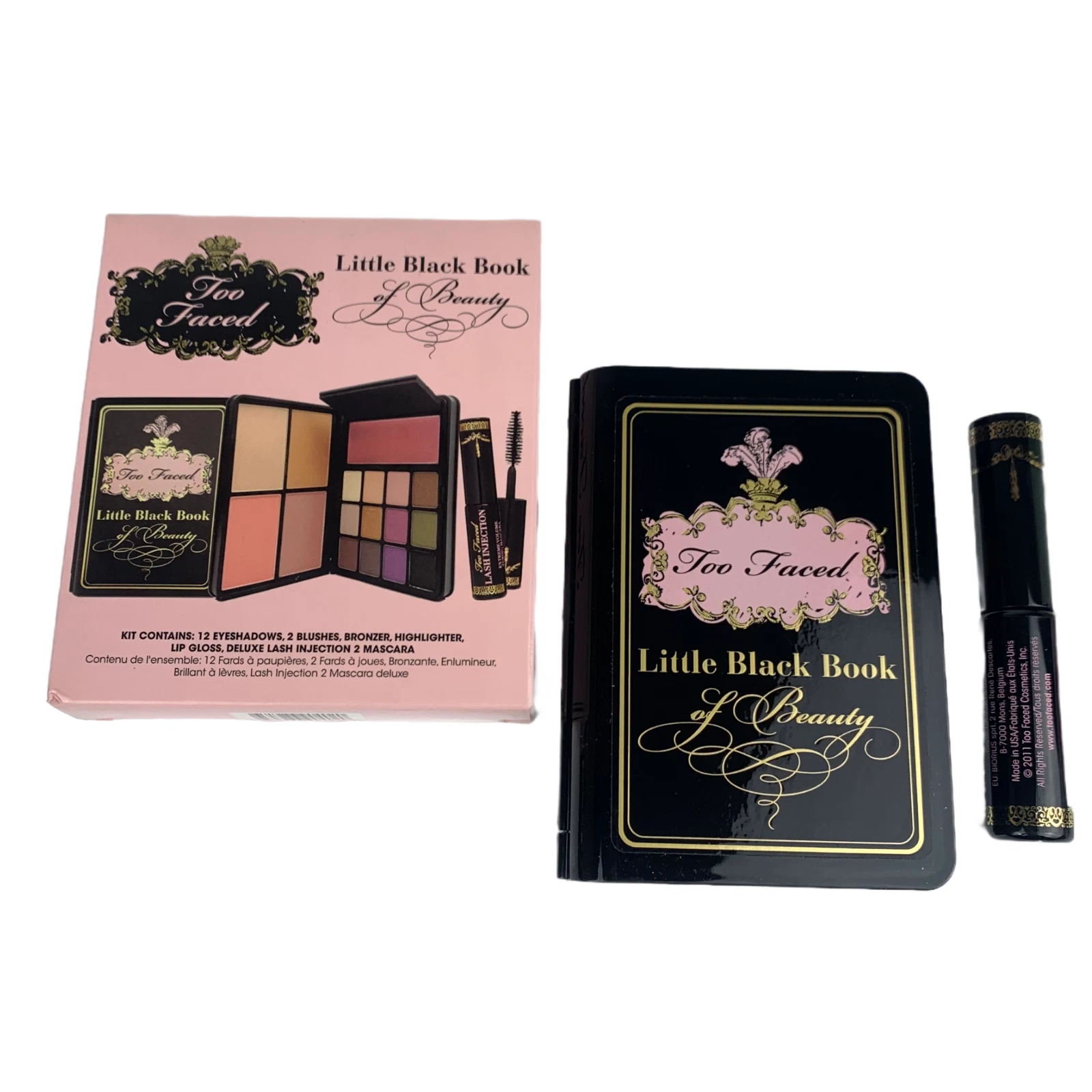 Too Faced Little Black Book of Beauty Eyeshadow Palette Kit Vintage RARE