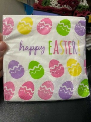 Happy Easter Eggs Paper Party Napkins`16ct  New!!!
