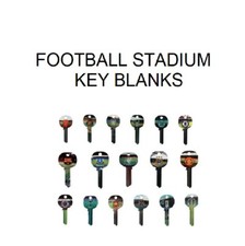 LICENSED SPORTS FOOTBALL PAINTED CLUB STADIUM FRONT DOOR KEYS LOCK KEY BLANK