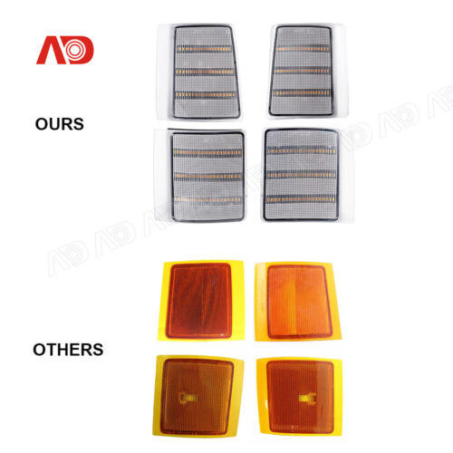 4x LED Front Side Marker Turn Signal Light For 94-00 Chevy&GMC C/K Pickup Trucks - Picture 6 of 14