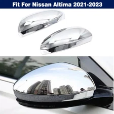 2Pcs Chrome Side Rearview Wing Mirror Cover Cap Trim For Nissan Altima 2021-2023