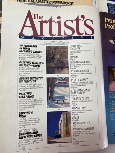 The Artists Magazine October November December January 1988 Education Instruct - Picture 10 of 12
