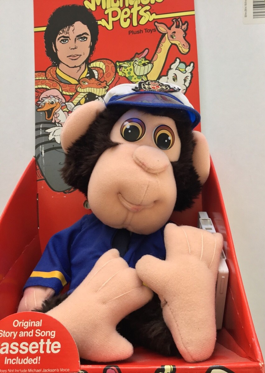 Michael Jackson Pets BUBBLES THE CHIMP Plush + Cassette rare 1987