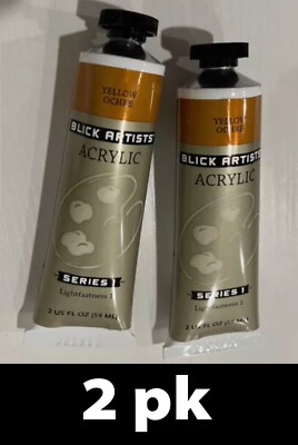 2pk Blick Artists 00624-4043 Series 1 Acrylic Paint, Yellow Ochre 2 oz each