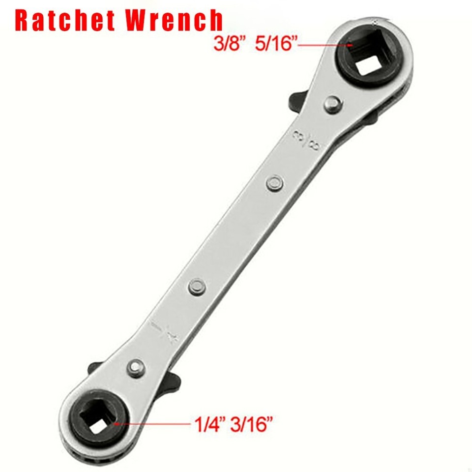 Chrome Plated, Practical Ratchet Wrench, HVAC Tool, Suitable for