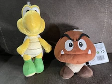 Nintendo Little Buddy Sanei Plush Super Mario Koopa Troopa and Goomba set/lot