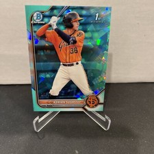 2022 Bowman Chrome Sapphire Adrian Sugastey Aqua Refractor #15/55 Giants