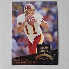 1992 Ultra Award Winners Washington Redskins Football Card #1 Mark Rypien