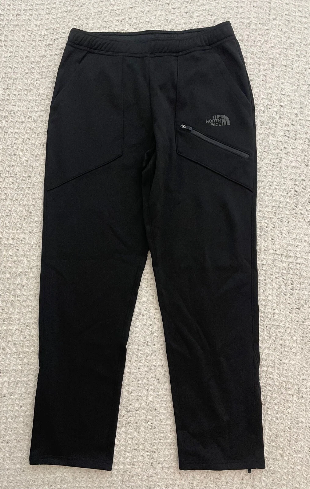 North Face Men Metro Trackster Athletic Track Pants Warm Windproof - Black-M/Reg