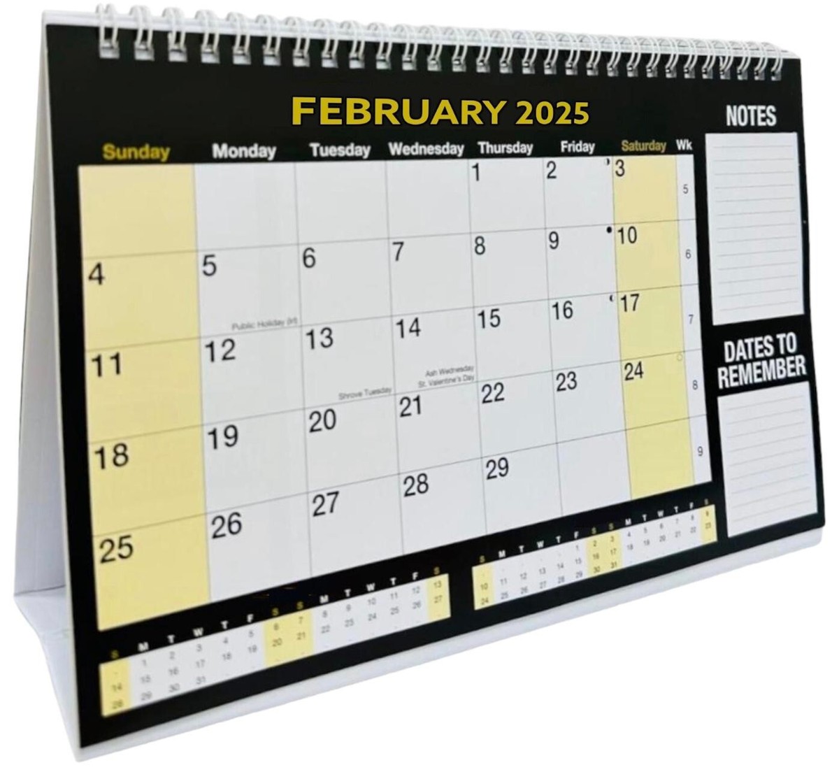 2025-week-to-view-stand-up-desk-home-office-top-calendar-planner-ebay