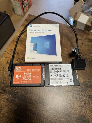 New Microsoft Windows 10 Home W/ 64gb And 1tb SSD With Cable.