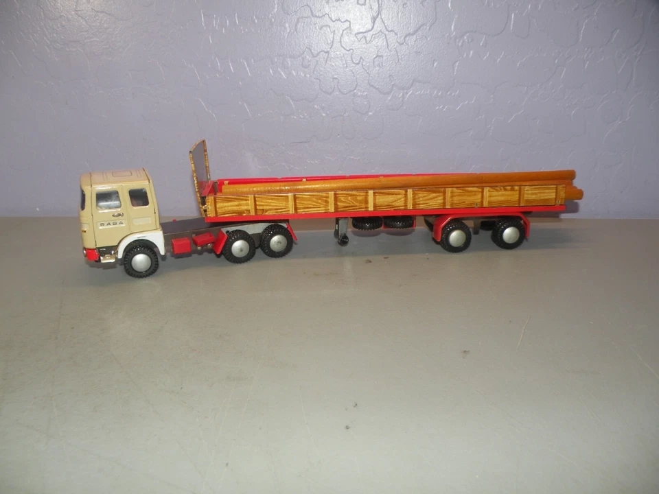 VINTAGE RABA LKW LOG HOLZSCHLEPPER UNGARN BLECH KUNSTSTOFF METALL 60er 70er