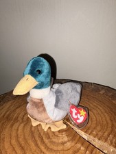 Ty Jake the Mallard Duck Plush Toy/ With Multiple Error Tags, RARE AND NEW