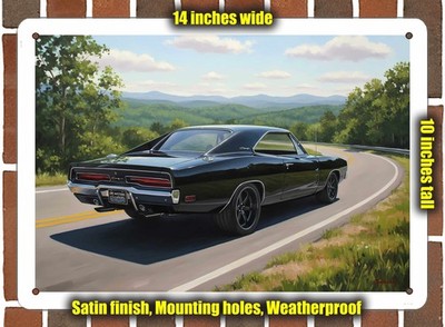 Metal Sign - 1969 Dodge Charger 10 Oil Painting - 14x10