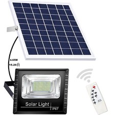 Solar Street Flood Light Dusk to Dawn Remote Outdoor Garden Security Lamp IP67