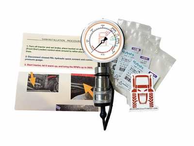 #ad #ad JailBreakYourTractor Pressure Increase kit W Gauge Hydraulic Shims with Kubot... $151.16