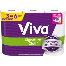 Viva Signature Cloth Paper Towels, 3 Double 86 Sheets Pack of 3 , Purple