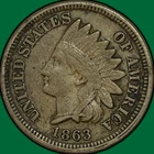 1863 Indian Head Cent Choice Very Fine VF+/XF Coin #37081